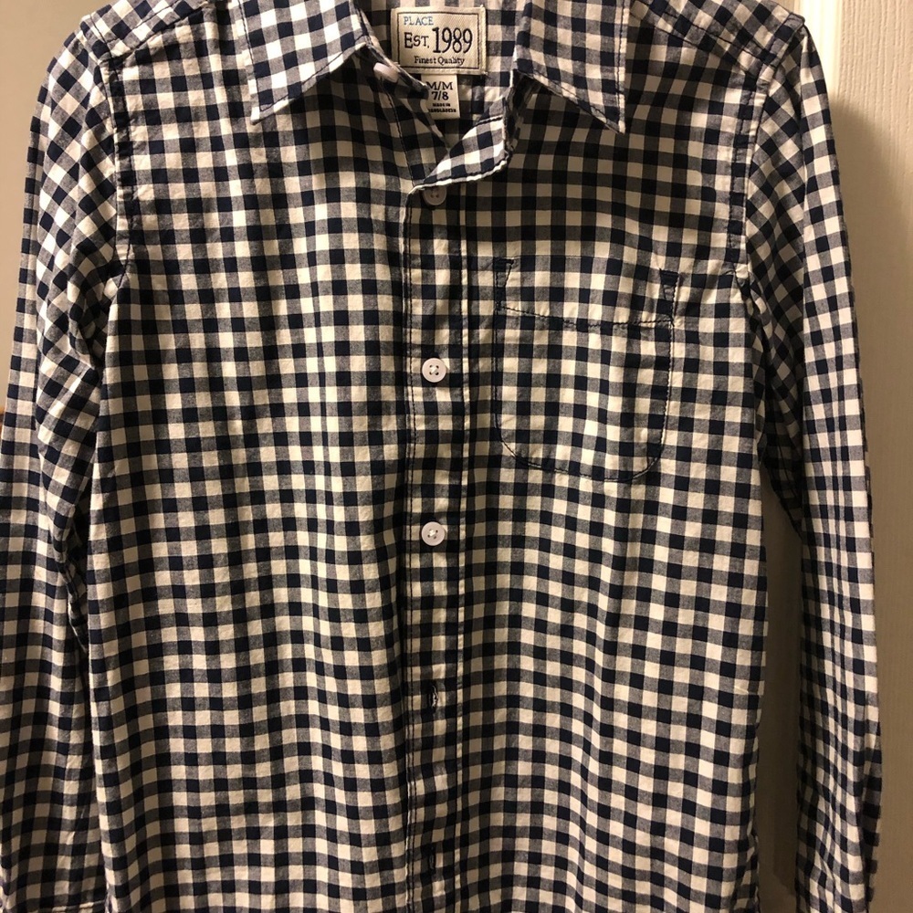 Plaid button down shirt